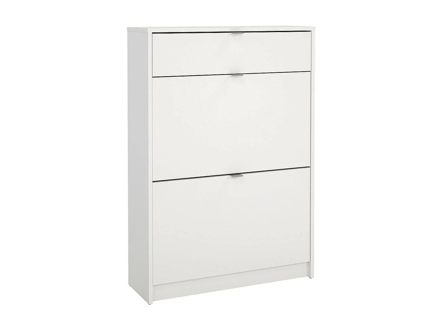 Schoenenkast Theophile, 12 paar, 70x24x101h cm wit, schoenenopbergkast, één lade, 2 deuren