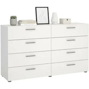 Dsattol dressoir, Woonkamerbuffet, Woonkamerdressoir, Keukenkast, 140×40 h82 cm, Wit Dsattol dressoir, Woonkamerbuffet, Woonkamerdressoir, Keukenkast, 140×40 h82 cm, Wit