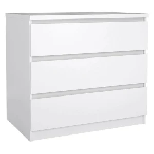 Drocc ladekast, Multifunctionele ladekast, Slaapkamer ladekast, Kast met lades, 77×50 h68 cm, Wit Drocc ladekast, Multifunctionele ladekast, Slaapkamer ladekast, Kast met lades, 77×50 h68 cm, Wit