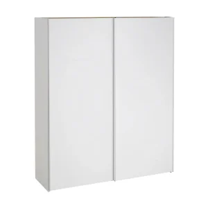 Dsquizz 2-deurskast, Slaapkamermeubel, Inloopkast, Kledingkast, 182×61 h220 cm, Wit Dsquizz 2-deurskast, Slaapkamermeubel, Inloopkast, Kledingkast, 182×61 h220 cm, Wit