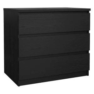 Drocc ladekast, Multifunctionele ladekast, Slaapkamerdressoir, Kast met laden, 77×50 h68 cm, Zwart Drocc ladekast, Multifunctionele ladekast, Slaapkamerdressoir, Kast met laden, 77×50 h68 cm, Zwart