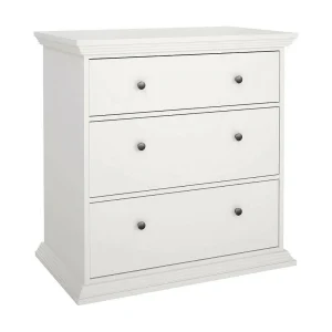 Drocch ladekast, Multifunctionele ladekast, Slaapkamerdressoir, Kast met laden, 86×52 h88 cm, Wit Drocch ladekast, Multifunctionele ladekast, Slaapkamerdressoir, Kast met laden, 86×52 h88 cm, Wit