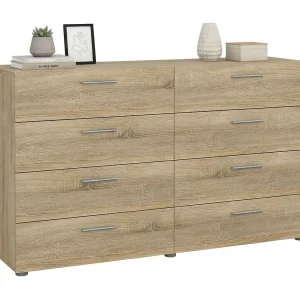 Dsattol dressoir, Woonkamerbuffet, Woonkamerdressoir, Keukenkast, 140×40 h82 cm, Eiken Dsattol dressoir, Woonkamerbuffet, Woonkamerdressoir, Keukenkast, 140×40 h82 cm, Eiken