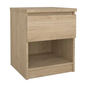 Dross nachtkastje, Lage ladekast, Nachtkastje, Bedplank, 40×40 h50 cm, Eiken