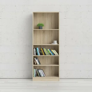 Driber boekenkast, Kantoorplank, Boekenkast, Bibliotheek, 79×27 h203 cm, Eiken