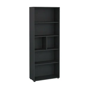 Dsposit boekenkast, Kantoorplank, Boekenkast, Bibliotheek, 80×34 h205 cm, Grijs Dsposit boekenkast, Kantoorplank, Boekenkast, Bibliotheek, 80×34 h205 cm, Grijs