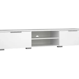 Dtheat TV-meubel, Woonkamerdressoir, Lage tv-kast, Voorzien van wandbasis, 173×40 h33 cm, Wit Dtheat TV-meubel, Woonkamerdressoir, Lage tv-kast, Voorzien van wandbasis, 173×40 h33 cm, Wit