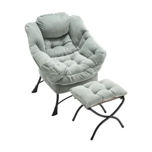 Draaifauteuil 58x63x86 cm met hoogteverstelling en 360° draaibaarheid. Grijze metalen stoelpoten voor woonkamer, slaapkamer en eetkamer.