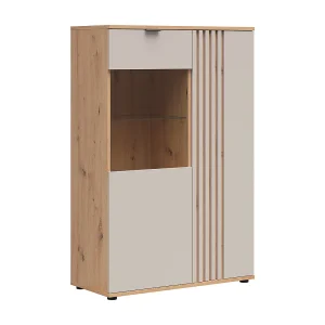 Ezra 2-deurs lage commode Kasjmier en hout Ezra 2-deurs lage commode Kasjmier en hout