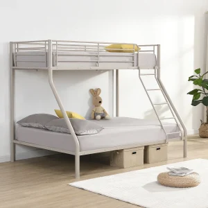 Stapelbedden 90 en 140 x 190 cm staal beige ELEVATIO III Stapelbedden 90 en 140 x 190 cm staal beige ELEVATIO III