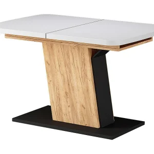 Eettafel eik wit/goud 120x80x77.3 fenaro Eettafel eik wit/goud 120x80x77.3 fenaro