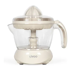 Elektrische citruspers Livoo DOD131C 25W met maatbeker 700 ml en 2 kegels, gebroken wit Elektrische citruspers Livoo DOD131C 25W met maatbeker 700 ml en 2 kegels, gebroken wit