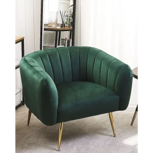 Fauteuil LACONIA Fluweel Donkergroen Fauteuil LACONIA Fluweel Donkergroen