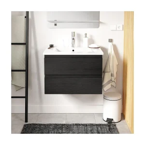 Enkele wastafelset 60cm met keramische bovenkant en chromen kraan SORRENTO Enkele wastafelset 60cm met keramische bovenkant en chromen kraan SORRENTO