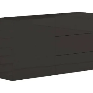 Dmora Enrico Dressoir 40x110x35,2h cm Glanzend Zwart 3 Laden Planken, Made in Italy Dmora Enrico Dressoir 40x110x35,2h cm Glanzend Zwart 3 Laden Planken, Made in Italy