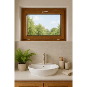 Gd Menuiseries Houten Klepframe H45 X L80 Ribbentafel + Handvat (ref 010220f9) Gd Menuiseries Houten Klepframe H45 X L80 Ribbentafel + Handvat (ref 010220f9)