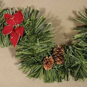 Kerstdecoratie Villorba, Kleur structuur rood Gemaakt in Italië, groen,
