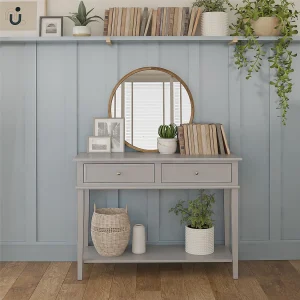 Franklin | Console tafel met 2 laden in MDF grijs
