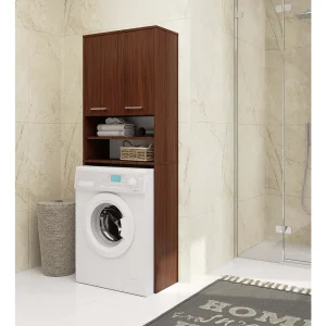FIN Badkamerkast op Wasmachine Wenge 180cm FIN Badkamerkast op Wasmachine Wenge 180cm