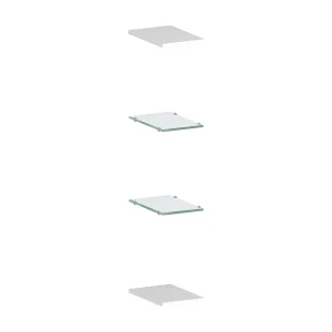 Dmora Plank Emanuele 27x20x2h cm Glanzend Wit, Een Verdieping, Structuurmateriaal Geëngineerd Hout, Made in Italy