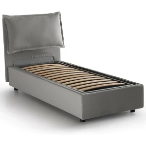 Talamo Italia Eenpersoonsbed Gemma Grijs Afneembare Hoes Opslag, Matrasmaat 80×200 cm Made in Italy Talamo Italia Eenpersoonsbed Gemma Grijs Afneembare Hoes Opslag, Matrasmaat 80×200 cm Made in Italy