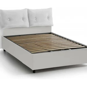 Talamo Italia Tweepersoonsbed Fabiana Wit, Afneembare Hoes met Opbergruimte, Matrasmaat 160×200 cm Made in Italy Talamo Italia Tweepersoonsbed Fabiana Wit, Afneembare Hoes met Opbergruimte, Matrasmaat 160×200 cm Made in Italy