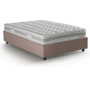 Italia Bed Halve Maan Piazza Gaia Grijs Tortora Matras Inclusief, Afneembaar, Met Opbergruimte Made in Italy