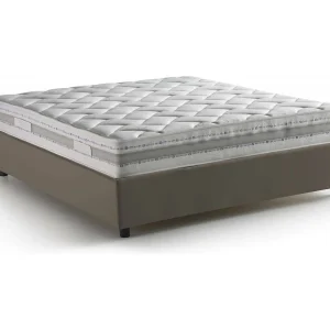 Italia Bed Frans Elena Grijs Taupe Inclusief Matras Afneembaar, Opslag Made in Italy