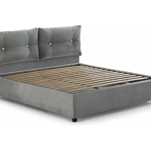 Talamo Italia Tweepersoonsbed Fabiana Grijs, Afneembaar, Met Opslag, Matrassenformaat 160×200 cm Gemaakt in Italië Talamo Italia Tweepersoonsbed Fabiana Grijs, Afneembaar, Met Opslag, Matrassenformaat 160×200 cm Gemaakt in Italië