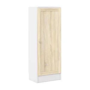 Boekenkast Amedee, 2 planken, 41x28x107h cm wit, boekenkast, 1 deur, 3 vakken
