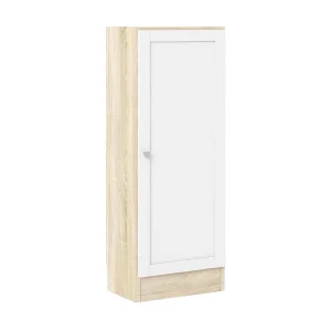 Boekenkast Amedee, 2 planken, 41x28x107h cm eikenbruin, boekenkast, 1 deur, 3 vakken