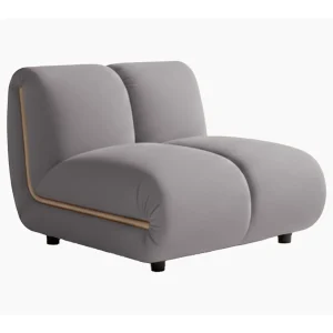 Enkele fauteuil – Taupe Fluweel – LAYLA