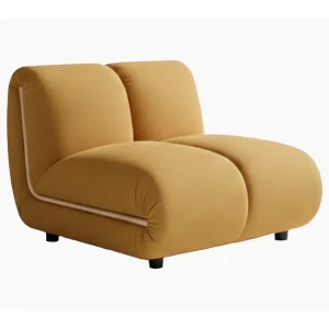Enkele fauteuil – Geel Fluweel – LAYLA