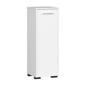 Fin B30 Badkamer Kast – Vrijstaand/Wandmontage – Mat Wit – 30x85x30 cm – 1 Deur – Zelfmontage Fin B30 Badkamer Kast – Vrijstaand/Wandmontage – Mat Wit – 30x85x30 cm – 1 Deur – Zelfmontage