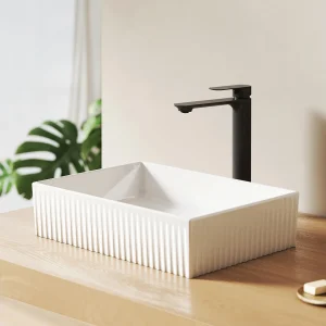 EMKE Opzetwastafel keramiek wit rechthoekig met reliëf 45x32x11 cm