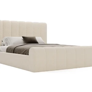 Emporius bed bouclé 160×200 Valetta – Gestoffeerd bed met opbergruimte, luxe bed met lattenbodem en bedlade – tweepersoonsbed 140×200 – Crème (Anthology 1) Emporius bed bouclé 160×200 Valetta – Gestoffeerd bed met opbergruimte, luxe bed met lattenbodem en bedlade – tweepersoonsbed 140×200 – Crème (Anthology 1)