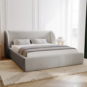Emporius Gestoffeerd bed 180×200 cm Barcelona – opbergruimte, groot hoofdeinde, fluwelen Lichtgrijs (Komodo 20) Emporius Gestoffeerd bed 180×200 cm Barcelona – opbergruimte, groot hoofdeinde, fluwelen Lichtgrijs (Komodo 20)