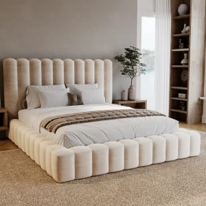 Emporius Gestoffeerd bed 140×200 cm Elise – bed 140 x 200 met opbergruimte, fluwelen Beige (Ikoo 1) Emporius Gestoffeerd bed 140×200 cm Elise – bed 140 x 200 met opbergruimte, fluwelen Beige (Ikoo 1)