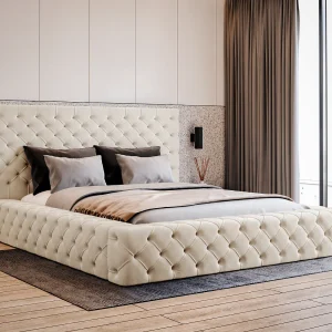 Emporius Gestoffeerd bed 160×200 Amor – opbergruimte en bedlade, bed Beige (Elegance 2) Emporius Gestoffeerd bed 160×200 Amor – opbergruimte en bedlade, bed Beige (Elegance 2)