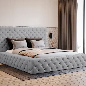 Emporius Gestoffeerd bed 160×200 Amor – opbergruimte en bedlade, bed Grijs (Elegance 19) Emporius Gestoffeerd bed 160×200 Amor – opbergruimte en bedlade, bed Grijs (Elegance 19)