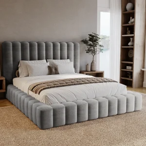Emporius Gestoffeerd bed 140×200 cm Elise – bed 140 x 200 met opbergruimte, fluwelen Grijs (Ikoo 20) Emporius Gestoffeerd bed 140×200 cm Elise – bed 140 x 200 met opbergruimte, fluwelen Grijs (Ikoo 20)