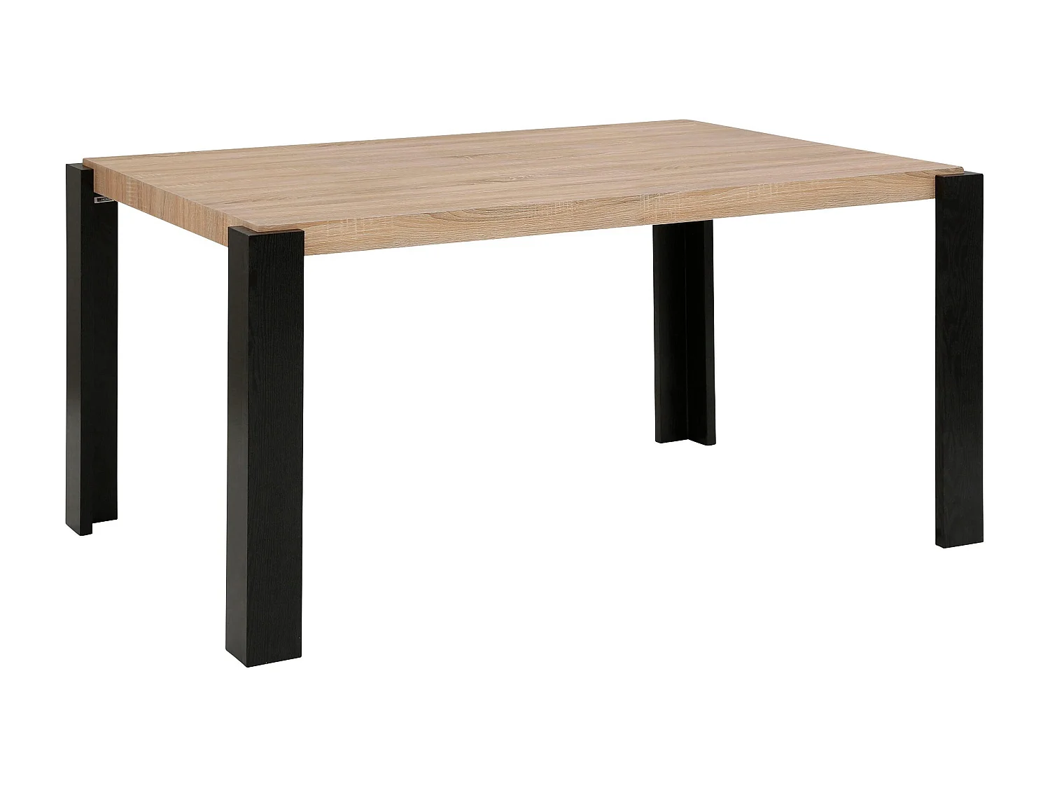 Eettafel 160 cm Eiken Zwart