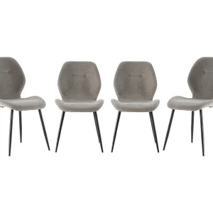 Fabric chair set of 4 H86 cm – ASHLEY Fabric chair set of 4 H86 cm – ASHLEY