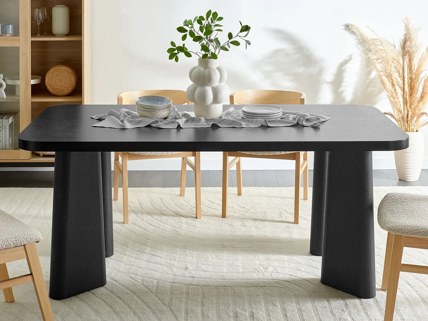 Eettafel ATLIN Zwart 180 cm 90 cm