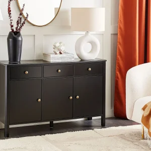 Dressoir met 3 deuren OLATE Zwart Dressoir met 3 deuren OLATE Zwart