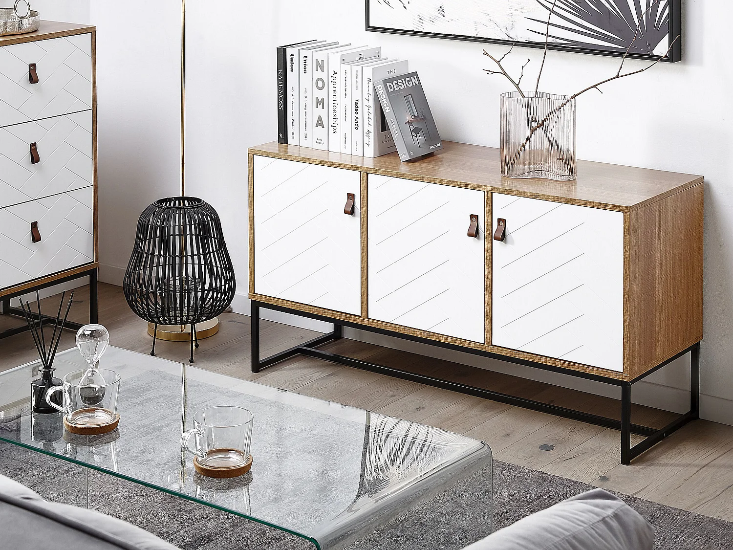 Kast NUEVA Lichtbruin/wit