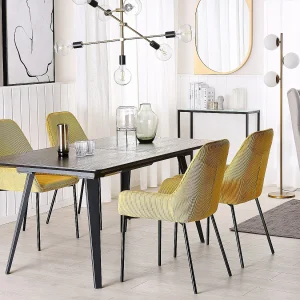 Eettafel uitschuifbaar IRVINGTON Zwart 160/200 cm 90 cm Eettafel uitschuifbaar IRVINGTON Zwart 160/200 cm 90 cm
