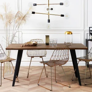 Eettafel WITNEY Donkerbruin 160 cm 90 cm Eettafel WITNEY Donkerbruin 160 cm 90 cm