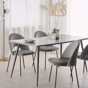 Eettafel SANTIAGO Grijs beton-effect 160 cm 80 cm Eettafel SANTIAGO Grijs beton-effect 160 cm 80 cm