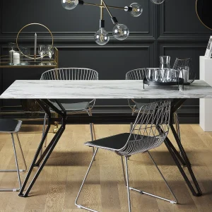 Eettafel BALLINA Wit 160 cm 90 cm Veiligheidsglas Eettafel BALLINA Wit 160 cm 90 cm Veiligheidsglas